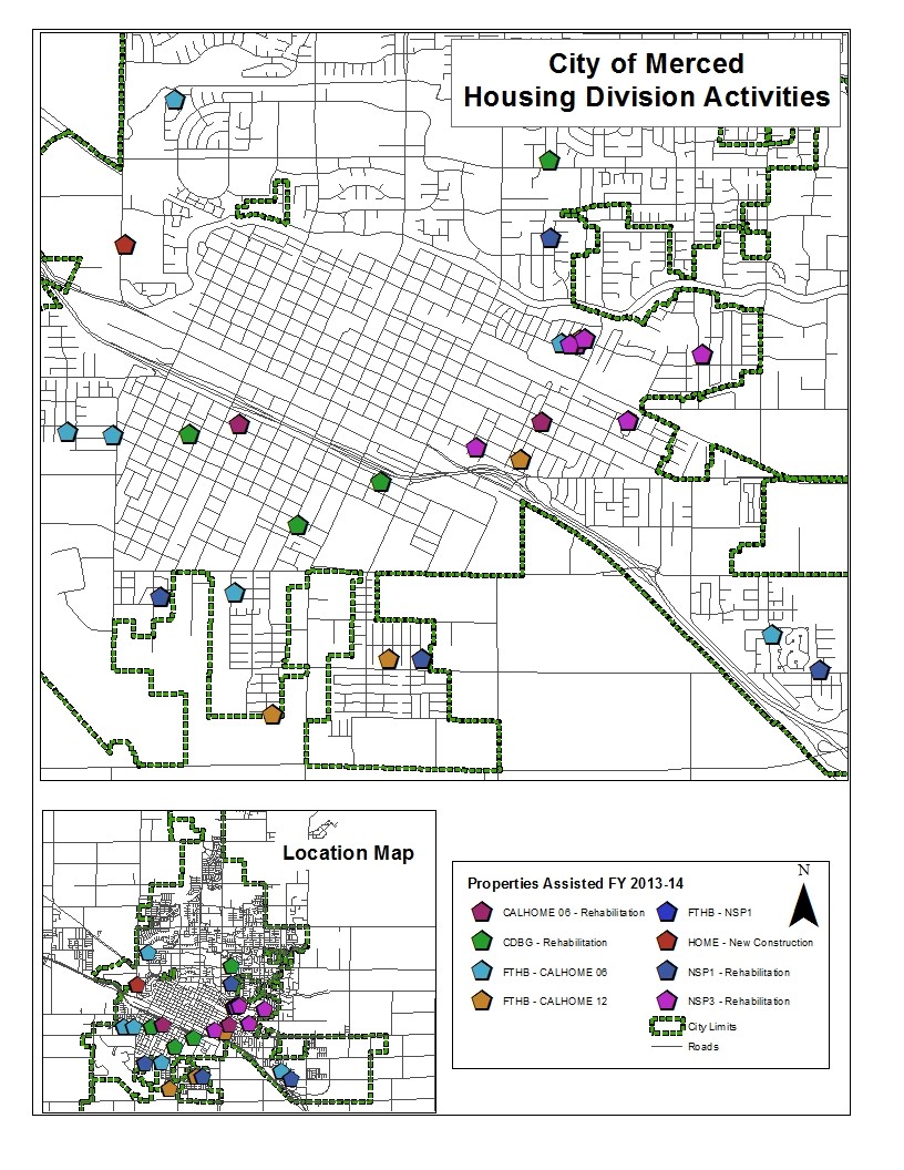 Housing Division Activities Map 2014