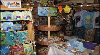 Inside the gift shop