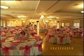 Function room decorated for a wedding