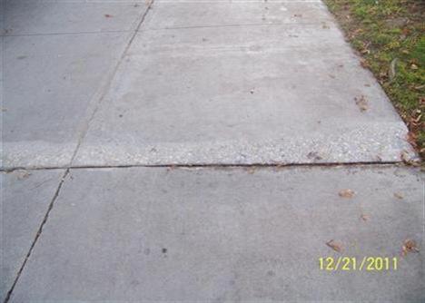 Ramped sidewalks