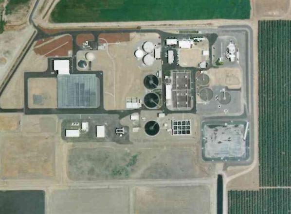 Aerial shot of WWTP