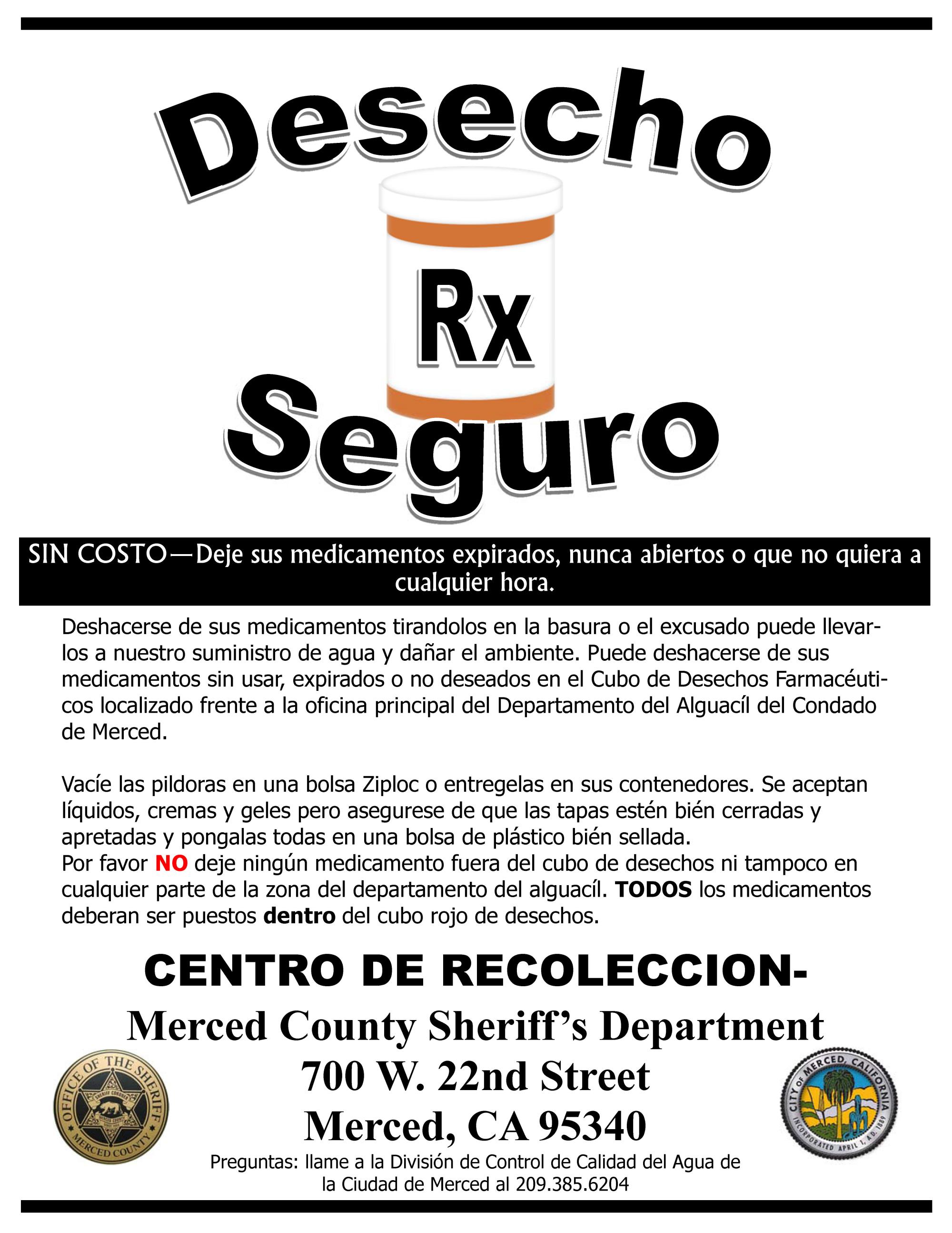 Rx Disposal Flyer (Español)