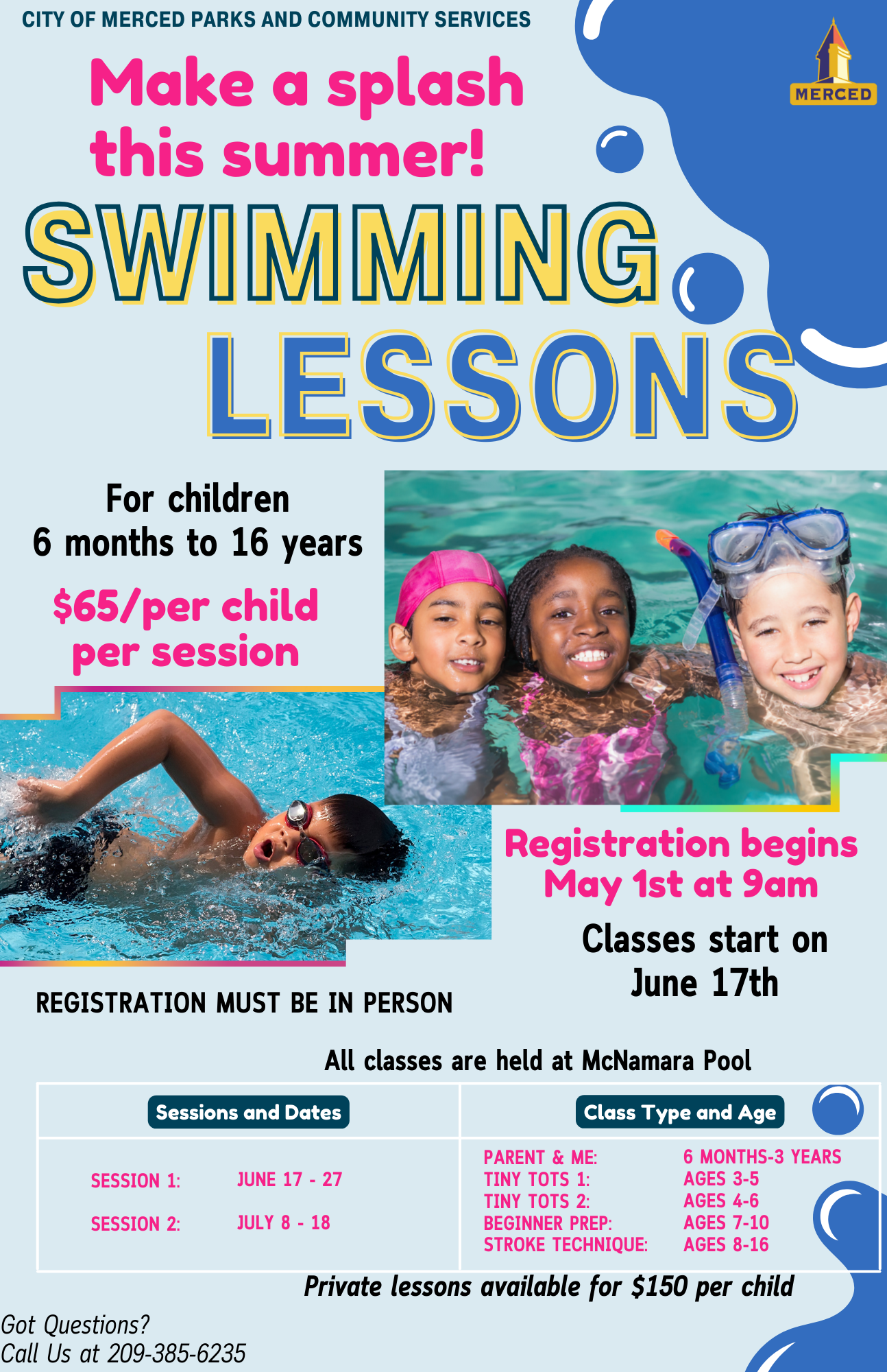 Swim Lesson Flyer 2024